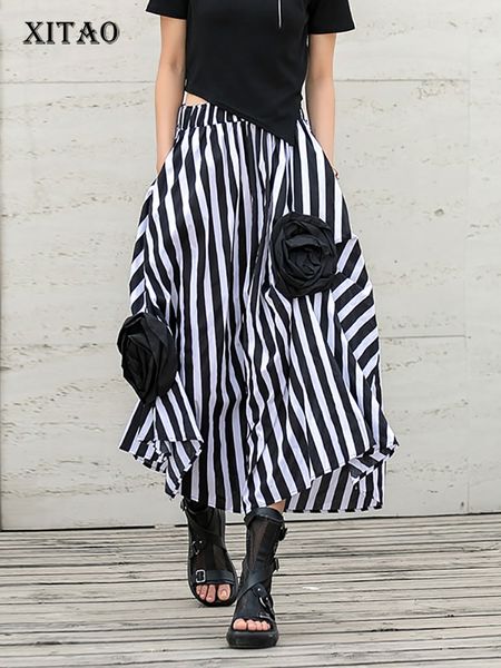 skirts xitao stripe skirt three dimensional flowers decoration irregular splicing loose fashion simplicity all match women zxr1515 230720, Black
skirts xitao stripe skirt three dimensional flowers decoration irregular splicing loose fashion simplicity all match women zxr1515 230720, Black