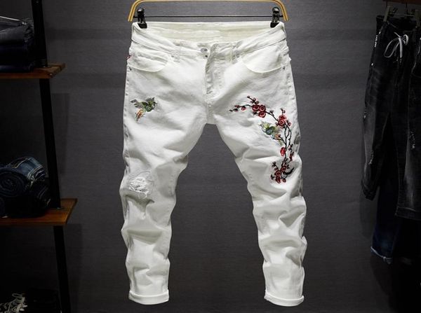men039s hole patch 3 colors stretch jeans embroidery rose slim denim pants for men trendy fashion patchwork ripped straight tro7756699, Blue
men039s hole patch 3 colors stretch jeans embroidery rose slim denim pants for men trendy fashion patchwork ripped straight tro7756699, Blue