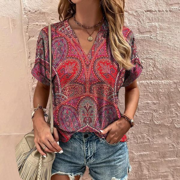 women's t-shirt 3d geometry print t-shirt ethnic v-neck summer short sleeve tshirt ladies clothing female tee oversized vintage women t, White
women's t-shirt 3d geometry print t-shirt ethnic v-neck summer short sleeve tshirt ladies clothing female tee oversized vintage women t, White