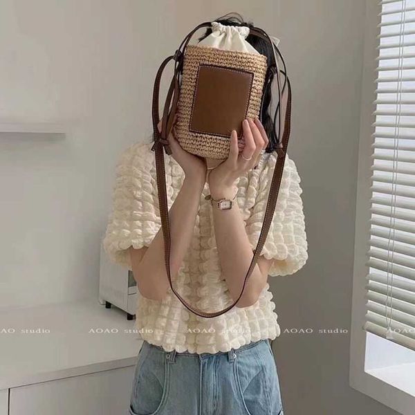 small water bucket bag luo jia pure natural lafite grass handmade woven ins sen series cute and versatile can be cross slung sweet
small water bucket bag luo jia pure natural lafite grass handmade woven ins sen series cute and versatile can be cross slung sweet