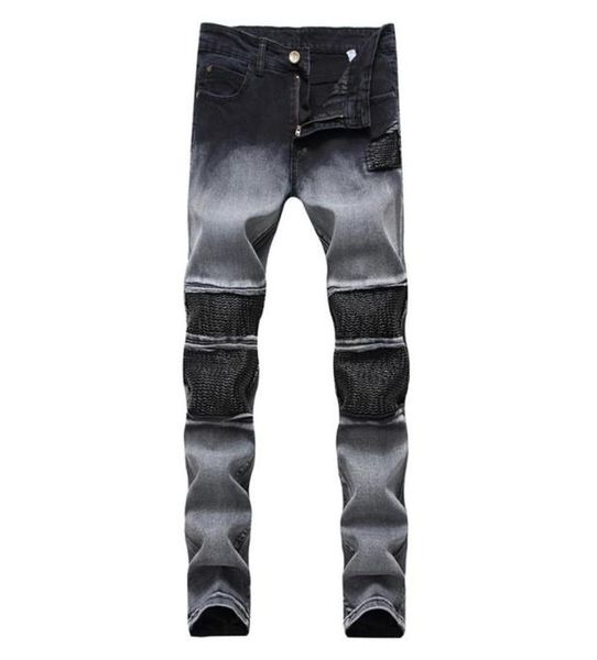 newsosoo fashion men jeans straight motorcycle pleated stretch bike pants hip hop grey patchwork jeans slim fit skinny trousers3051255317, Blue
newsosoo fashion men jeans straight motorcycle pleated stretch bike pants hip hop grey patchwork jeans slim fit skinny trousers3051255317, Blue