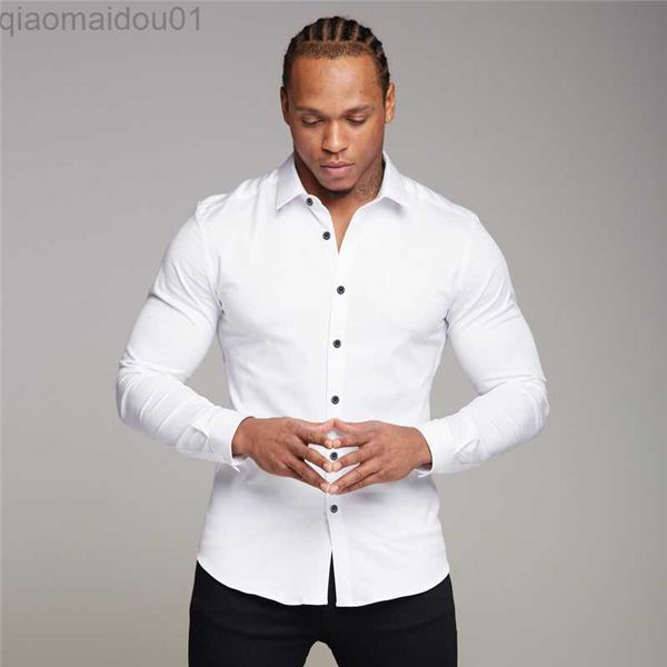 men's casual shirts youth business white shirt men's long sleeve slim fit non-iron professional formal wear solid color shirt l230, White;black
men's casual shirts youth business white shirt men's long sleeve slim fit non-iron professional formal wear solid color shirt l230, White;black