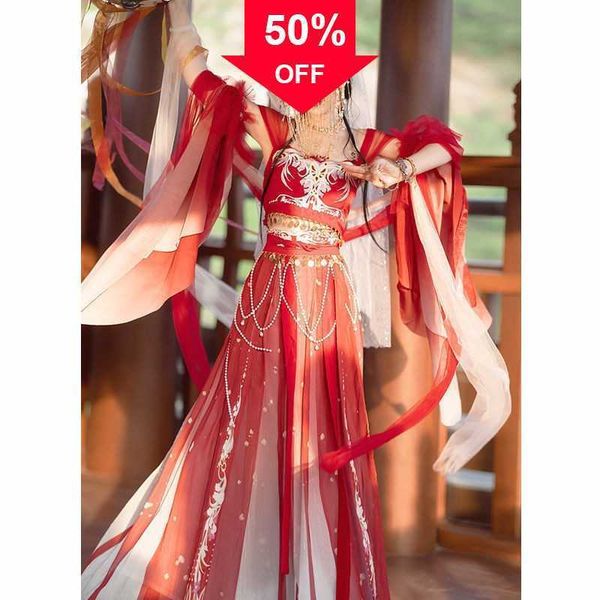 hua yu ci jialuo feitian princess exotic style girl improved hanfu han element western region style, Black;red
hua yu ci jialuo feitian princess exotic style girl improved hanfu han element western region style, Black;red