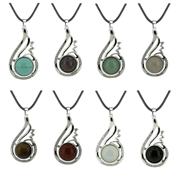 high grade crystal charms clavicle chain natural gemstone opalite tiger eye pendant necklace jewelry, Silver
high grade crystal charms clavicle chain natural gemstone opalite tiger eye pendant necklace jewelry, Silver