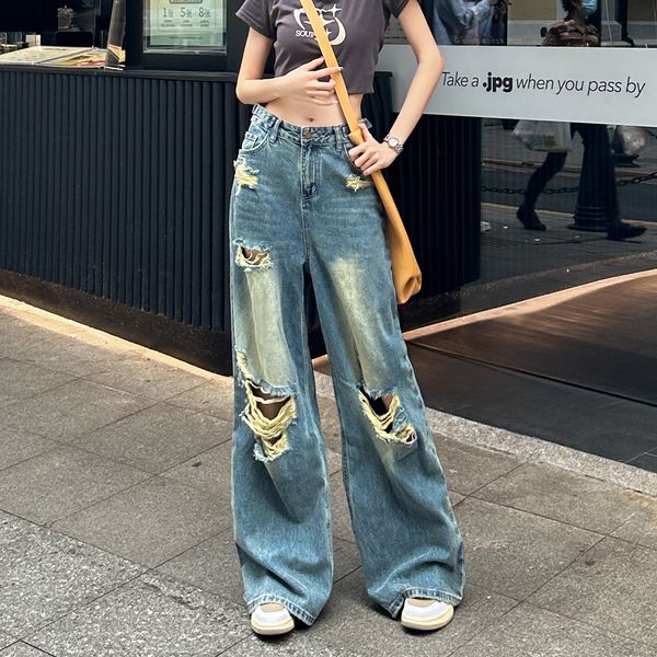 women s jeans ripped hole maxi long denim pant trousers korean clothes 2023 plus size harajuku streetwear y2k summer high waist 230720, Blue
women s jeans ripped hole maxi long denim pant trousers korean clothes 2023 plus size harajuku streetwear y2k summer high waist 230720, Blue