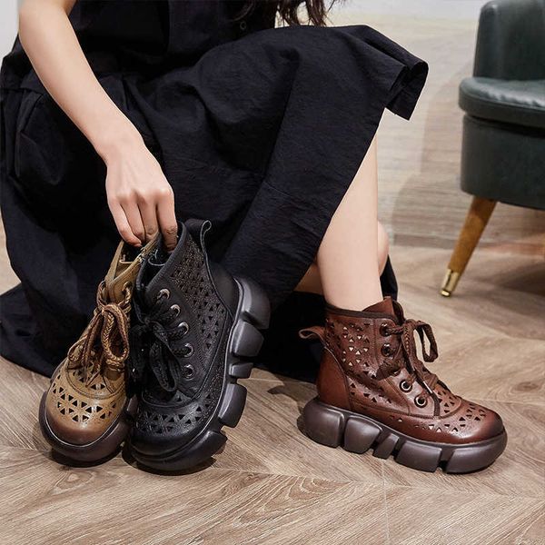 bottom thick round head short boots for women black brown spring/summer 2023 perforated martin 230720
bottom thick round head short boots for women black brown spring/summer 2023 perforated martin 230720