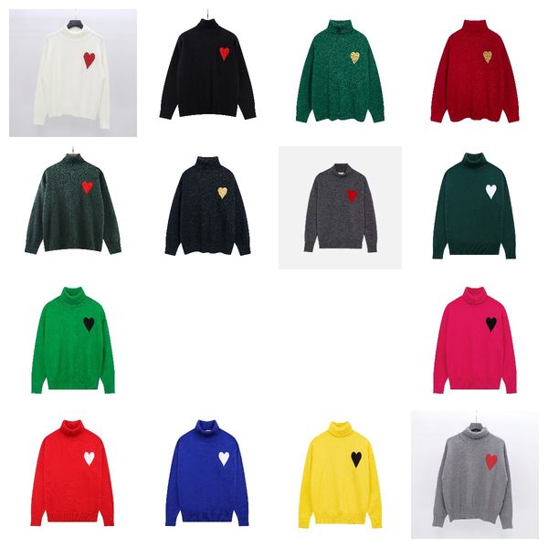 fashion amisweater paris sweater mens designer knitted shirts long sleeve french high street embroidered a heart pattern turtleneck knitwear, White;black
fashion amisweater paris sweater mens designer knitted shirts long sleeve french high street embroidered a heart pattern turtleneck knitwear, White;black