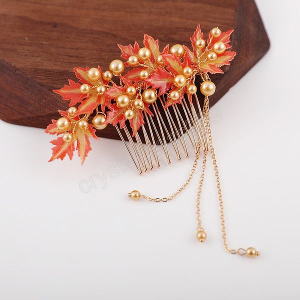maple leaf hair comb tiaras for women pearl tassel hairpin forks headwear wedding bride crown side pin charm hair jewelry, Slivery;white
maple leaf hair comb tiaras for women pearl tassel hairpin forks headwear wedding bride crown side pin charm hair jewelry, Slivery;white