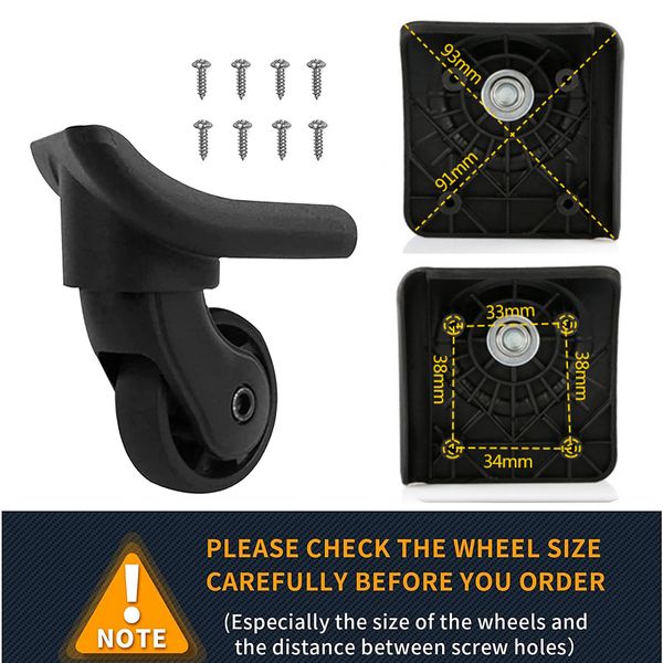 bag parts accessories luggage wheels replacement accessories luggage wheels mute parts suitcases trolly universal wheel spinner replaceable, Black
bag parts accessories luggage wheels replacement accessories luggage wheels mute parts suitcases trolly universal wheel spinner replaceable, Black