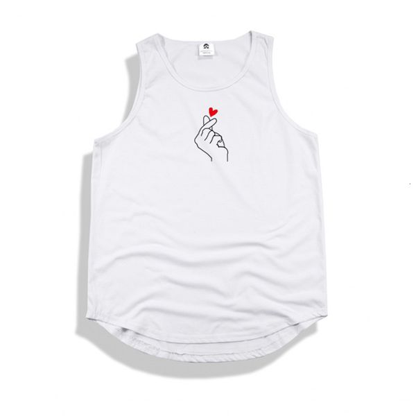men tank finger heart love vest men women cute lovely print cotton sleeveless harajuku o neck curved hem brand 230720, White;black
men tank finger heart love vest men women cute lovely print cotton sleeveless harajuku o neck curved hem brand 230720, White;black