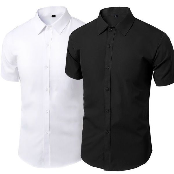 men's casual shirts summer shirt for men daily casual white shirts short sleeve button down slim fit male social blouse 4xl 5xl 230721, White;black
men's casual shirts summer shirt for men daily casual white shirts short sleeve button down slim fit male social blouse 4xl 5xl 230721, White;black