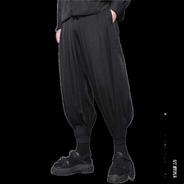 men pants miyake drape dark yamamoto style casual men's wear loose bound feet jiufen man, Black
men pants miyake drape dark yamamoto style casual men's wear loose bound feet jiufen man, Black