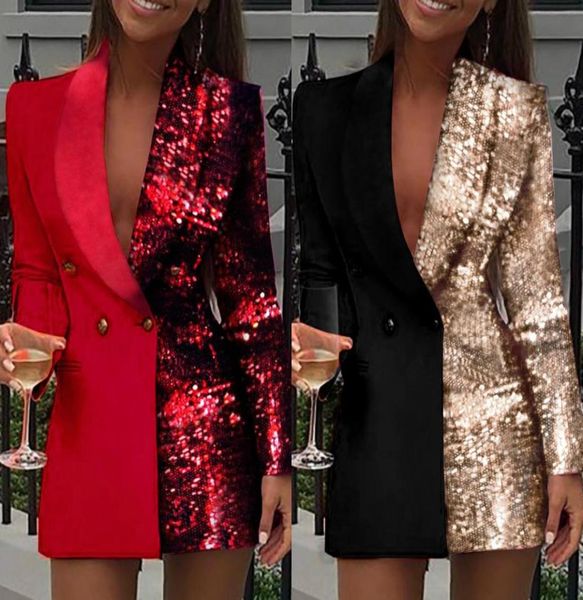 sequins long sleeve blazer dress women suits jacket prom dresses custom made plus size women evening gowns one piece9365776, Black
sequins long sleeve blazer dress women suits jacket prom dresses custom made plus size women evening gowns one piece9365776, Black