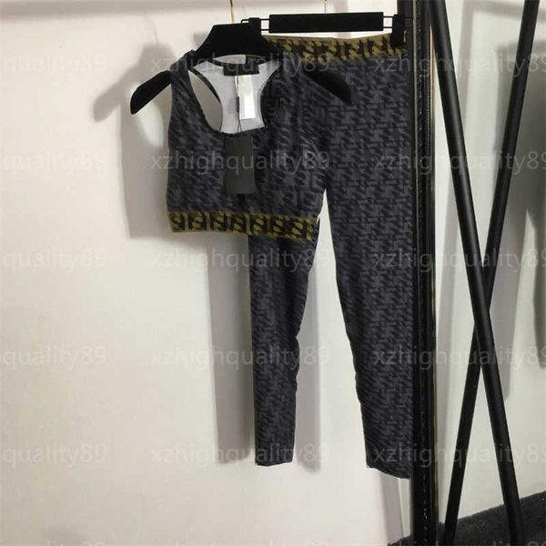 women tracksuit designer vest sportswear two piece set yoga fitness clothing printed tank letters webbing high waisted skinny bottoms tracks, Gray
women tracksuit designer vest sportswear two piece set yoga fitness clothing printed tank letters webbing high waisted skinny bottoms tracks, Gray