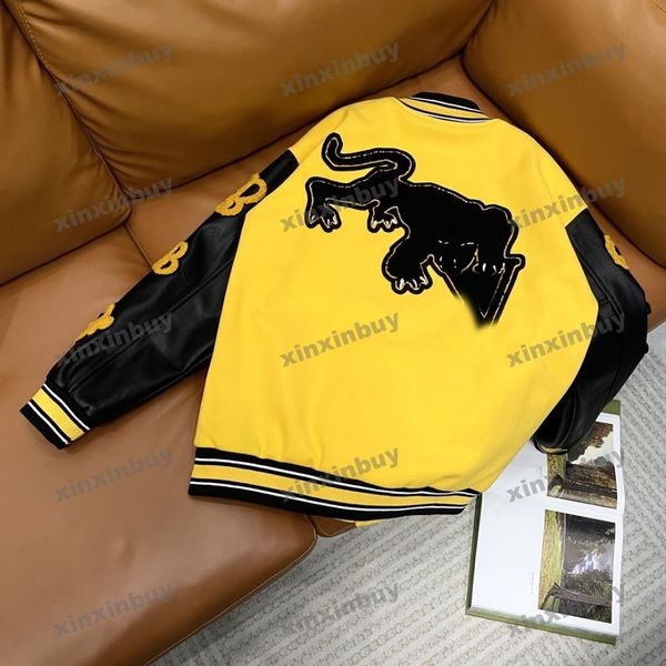 xinxinbuy men designer coat jacket paris towel embroidery letter leather long sleeve women yellow black blue m-2xl, Black;brown
xinxinbuy men designer coat jacket paris towel embroidery letter leather long sleeve women yellow black blue m-2xl, Black;brown