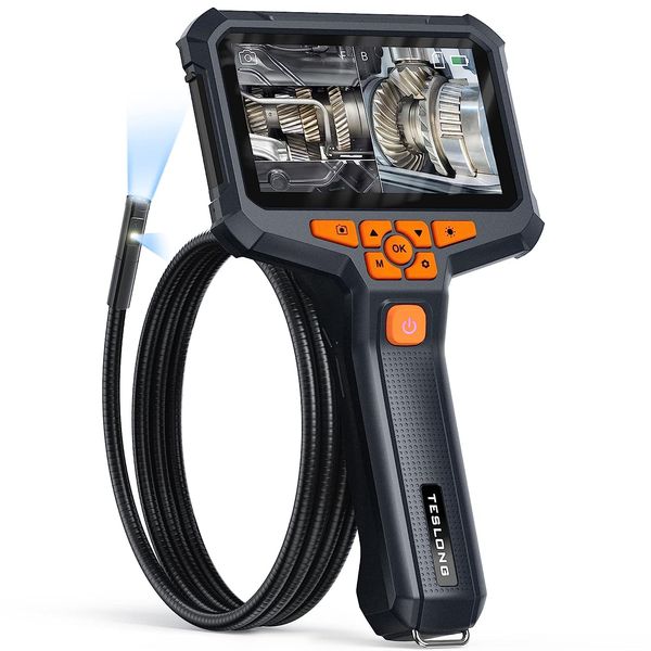 dual lens endoscope camera with light, teslong nts430 industrial inspection camera, 16.4ft waterproof flexible cable, 1080p borescope, 7 led
dual lens endoscope camera with light, teslong nts430 industrial inspection camera, 16.4ft waterproof flexible cable, 1080p borescope, 7 led