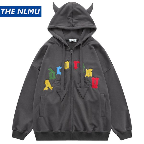 men's hoodies sweatshirts men's hip hop hoodies letter embroidery devil horn hooded sweatshirts y2k zip-up harajuku oversized str, Black
men's hoodies sweatshirts men's hip hop hoodies letter embroidery devil horn hooded sweatshirts y2k zip-up harajuku oversized str, Black