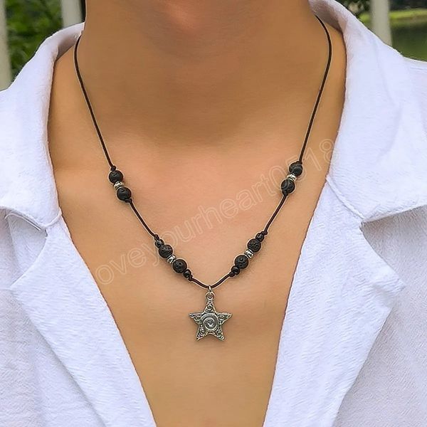 adjustable long rope chain with star pendant necklace men small beads necklace 2023 fashion jewelry on the neck accessories, Silver
adjustable long rope chain with star pendant necklace men small beads necklace 2023 fashion jewelry on the neck accessories, Silver