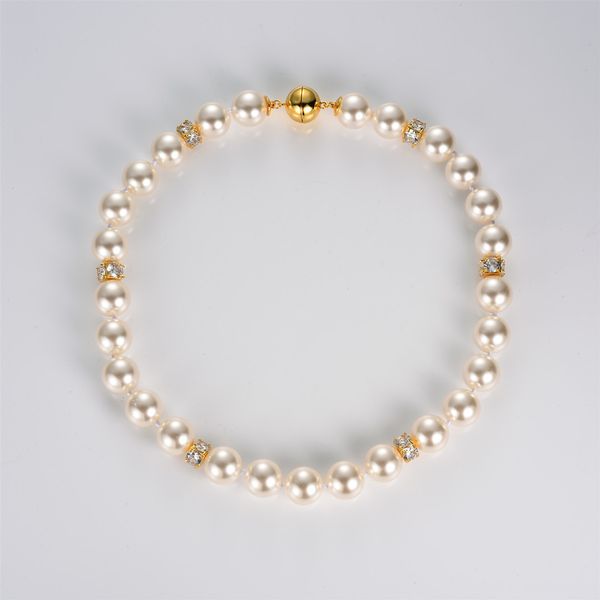 french colorless magnetic attraction round 14mm pearl inlaid zircon necklace ins fashion charm jewelry accessories, Black
french colorless magnetic attraction round 14mm pearl inlaid zircon necklace ins fashion charm jewelry accessories, Black