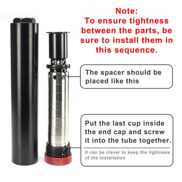 tactical 1.56"od 7.87"l aluminum solvent trap 1-3/16x24 fuel filter 1x stainless steel skirted cup and 8x radial cups 1/2x28+5/8x2
tactical 1.56"od 7.87"l aluminum solvent trap 1-3/16x24 fuel filter 1x stainless steel skirted cup and 8x radial cups 1/2x28+5/8x2