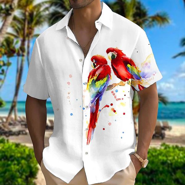 men's casual shirts summer shirt hawaii shortsleeved shirt 3d printed animal bird men's and women's beach travel casual overs, White;black
men's casual shirts summer shirt hawaii shortsleeved shirt 3d printed animal bird men's and women's beach travel casual overs, White;black