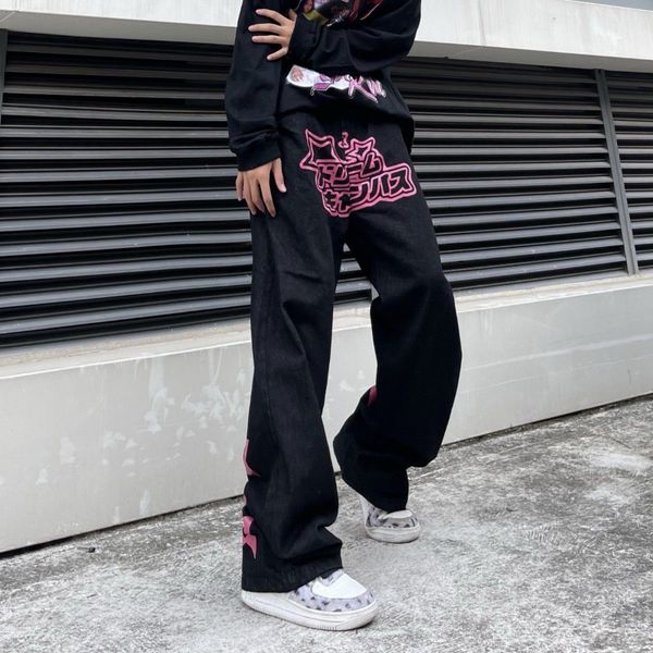 men s jeans high street hip hop printed pants men women fashion casual punk loose straight leg mopping wide trouser streetwear 230721, Blue
men s jeans high street hip hop printed pants men women fashion casual punk loose straight leg mopping wide trouser streetwear 230721, Blue