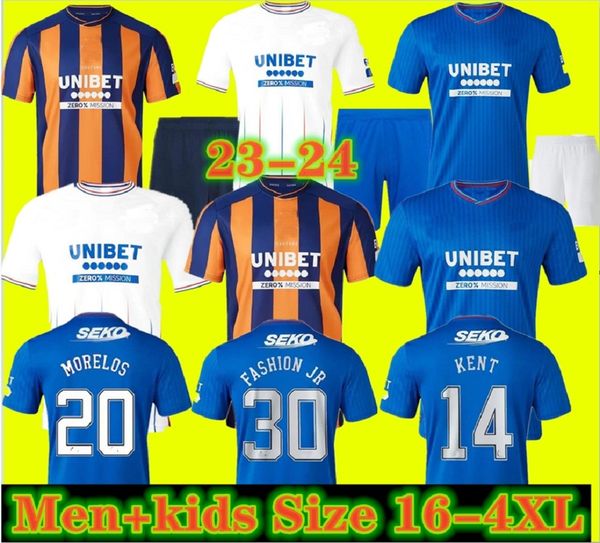 23 24 glasgow rangers soccer jerseys 2023 2024 home blue sakala kent tavernier morelos colak hogan football shirt men kids kit fans player v, Black;yellow
23 24 glasgow rangers soccer jerseys 2023 2024 home blue sakala kent tavernier morelos colak hogan football shirt men kids kit fans player v, Black;yellow