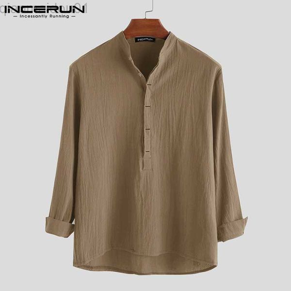 men's casual shirts vintage men casual shirt long sleeve cotton linen stand collar solid business streetwear henley shirts men harajuku, White;black
men's casual shirts vintage men casual shirt long sleeve cotton linen stand collar solid business streetwear henley shirts men harajuku, White;black