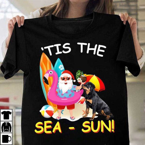 2021 new summer fashion ocean sun beach santa claus print casual round neck t-shirt, White
2021 new summer fashion ocean sun beach santa claus print casual round neck t-shirt, White