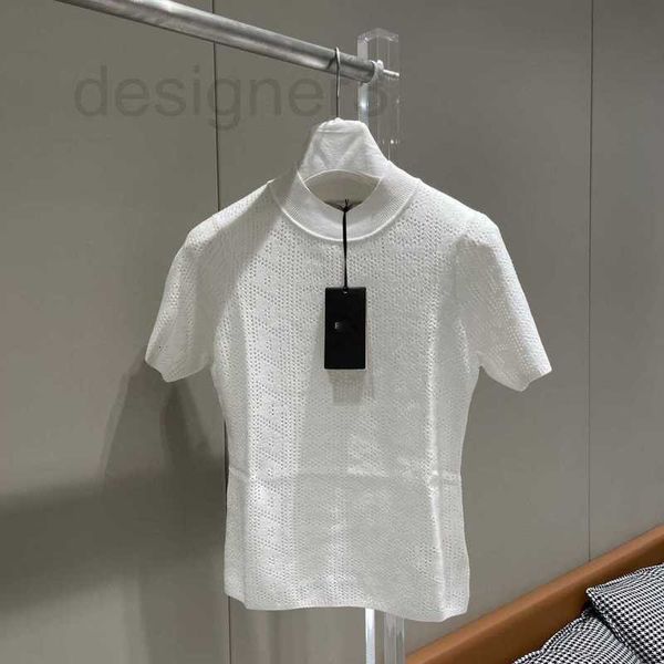 women's knits & tees designer 23 summer new commuter style simple and versatile style, age reducing hollow out knitted short sleeves d1, White
women's knits & tees designer 23 summer new commuter style simple and versatile style, age reducing hollow out knitted short sleeves d1, White