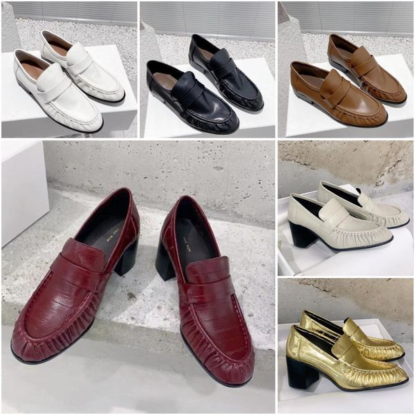 designer rai leather loafer pumps the row soft leather loafers luxury shoes high heel elegant straps kitten heels slippers size 35-40, Black
designer rai leather loafer pumps the row soft leather loafers luxury shoes high heel elegant straps kitten heels slippers size 35-40, Black