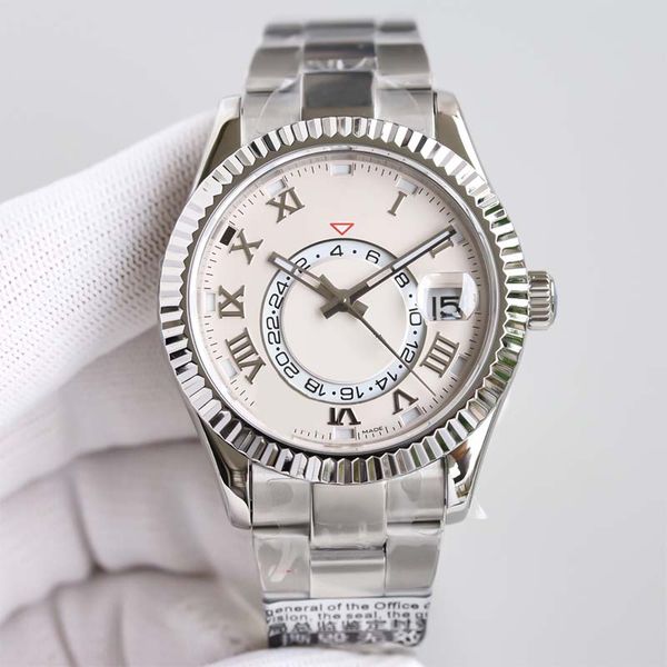 men mens watch sky dewller 42mm watch automatic mechanical 2813 movement 904l stainless steel strap wristwatches montre de luxe sea dweller, Slivery;brown
men mens watch sky dewller 42mm watch automatic mechanical 2813 movement 904l stainless steel strap wristwatches montre de luxe sea dweller, Slivery;brown