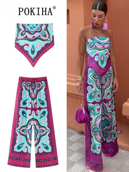 womens two piece pants pokiha women fashion print blouses pants sets summer causal headband style sling drawstring straight long pant suits, White
womens two piece pants pokiha women fashion print blouses pants sets summer causal headband style sling drawstring straight long pant suits, White