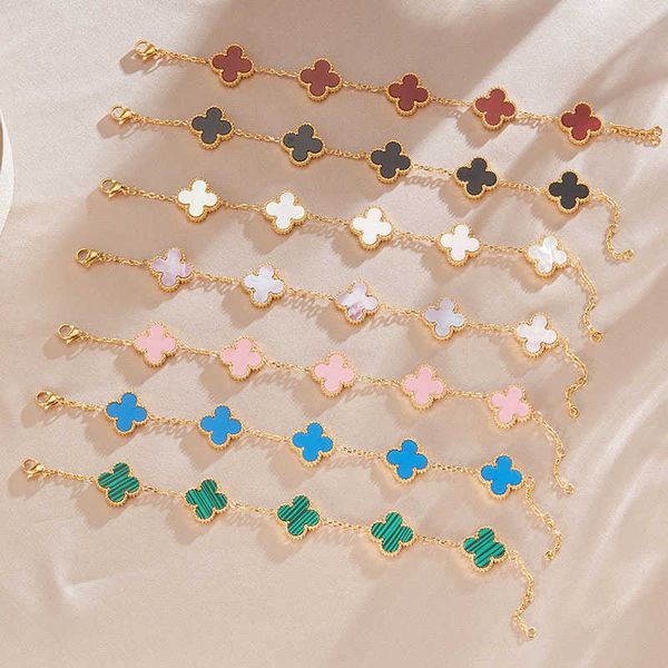 simple four-leaf clover bracelet for women versatile luxury high grade steel hand ornament net red tiktok fashion jewelry, Golden;silver
simple four-leaf clover bracelet for women versatile luxury high grade steel hand ornament net red tiktok fashion jewelry, Golden;silver