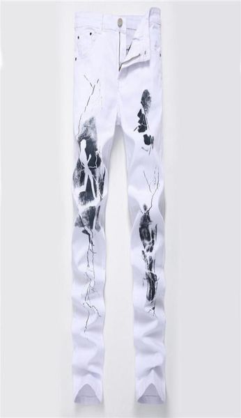 men039s white printed jeans letters english print stretch slim casual cotton denim pants mens brand hip hop jean trousers 2020 5238571, Blue
men039s white printed jeans letters english print stretch slim casual cotton denim pants mens brand hip hop jean trousers 2020 5238571, Blue