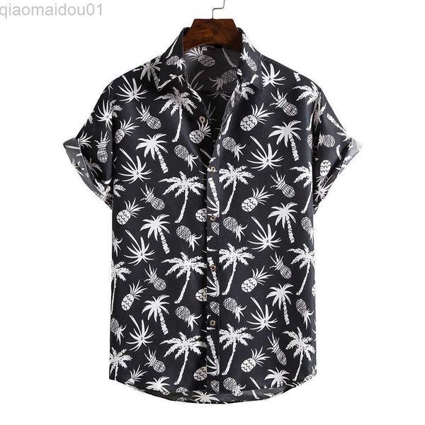 men's casual shirts mens vintage pineapple palm tree print beach ha shirts hipster black short sleeve hawaiian shirt men party vacation, White;black
men's casual shirts mens vintage pineapple palm tree print beach ha shirts hipster black short sleeve hawaiian shirt men party vacation, White;black
