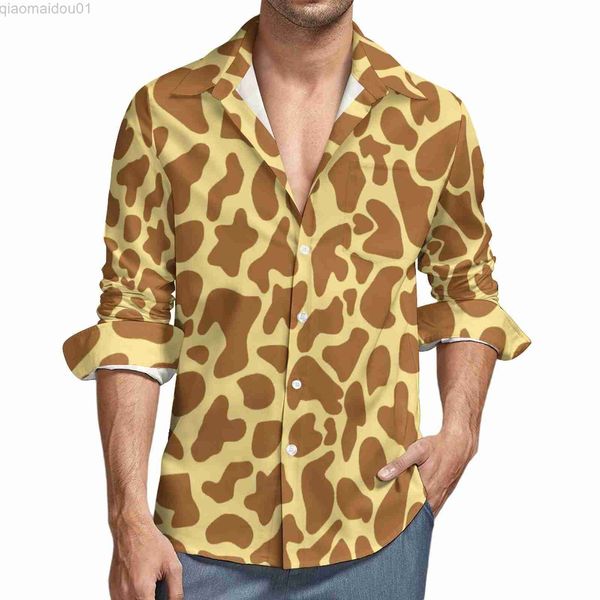 men's casual shirts giraffe animal print shirt spring brown spot casual shirts man fashion blouses long sleeve graphic stylish clothing, White;black
men's casual shirts giraffe animal print shirt spring brown spot casual shirts man fashion blouses long sleeve graphic stylish clothing, White;black