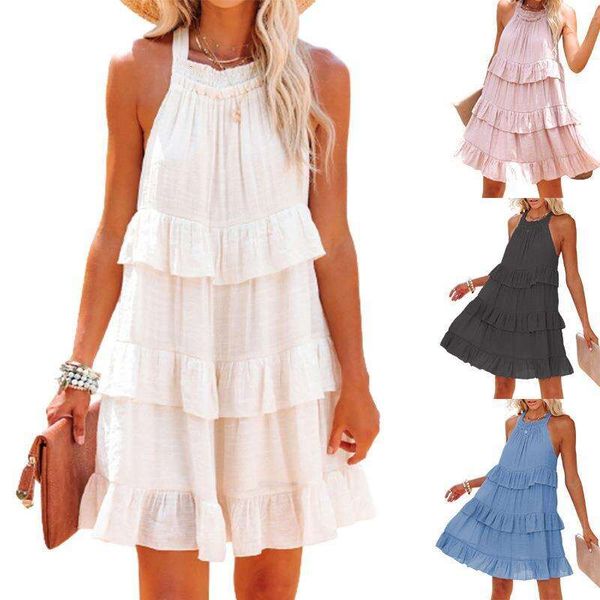 summer sleeveless chiffon dress side pouch layered loose casual womens clothes, Black;gray
summer sleeveless chiffon dress side pouch layered loose casual womens clothes, Black;gray