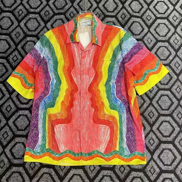 men's casual shirts 2023ss casablanca full color printing shirt men women hawaii beach silk y2k streetwear 230726, White;black
men's casual shirts 2023ss casablanca full color printing shirt men women hawaii beach silk y2k streetwear 230726, White;black