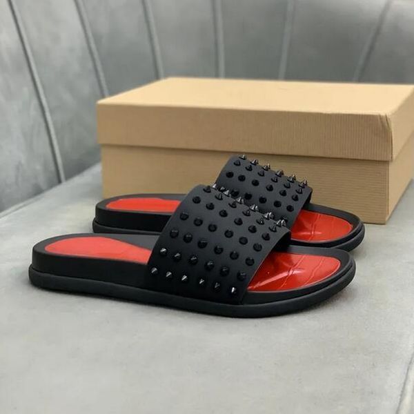 designer red slippers men's classic spikes men's shoes thick rubber slippers flat bottom fashion summer beach leisure sandals skat, Black
designer red slippers men's classic spikes men's shoes thick rubber slippers flat bottom fashion summer beach leisure sandals skat, Black