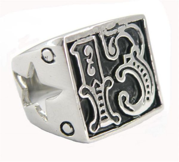 fanssteel stainless steel vintage mens or wemens jewelry signet lucky evil 13 cutout star biker ring number ring 10w33179m5450225, Silver
fanssteel stainless steel vintage mens or wemens jewelry signet lucky evil 13 cutout star biker ring number ring 10w33179m5450225, Silver