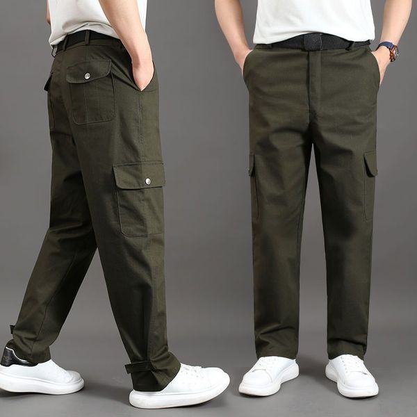 mens pants spring and autumn loose cargo casual cotton work clothes multi pocket h244 230720, Black
mens pants spring and autumn loose cargo casual cotton work clothes multi pocket h244 230720, Black
