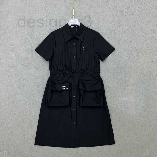 basic & casual dresses designer summer new commuter style simple fashion letter embroidery double organ pocket drawstring waist lapel dress, Black;gray
basic & casual dresses designer summer new commuter style simple fashion letter embroidery double organ pocket drawstring waist lapel dress, Black;gray