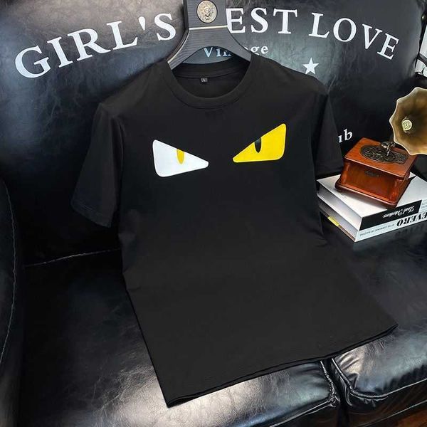 little monster print short sleeve t-shirt for men's summer 2023 new high end fashion brand round neck casual half sleeve, White;black
little monster print short sleeve t-shirt for men's summer 2023 new high end fashion brand round neck casual half sleeve, White;black