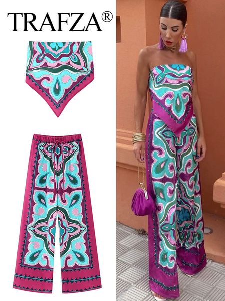 womens two piece pants trafza women fashion print blouse pants sets summer causal headband style sling drawstring straight long pant suit 23, White
womens two piece pants trafza women fashion print blouse pants sets summer causal headband style sling drawstring straight long pant suit 23, White