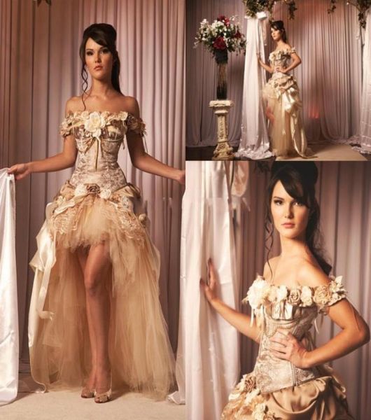 vintage new fashion champagne wedding dress cap sleeves handmade flower high low custom made princess wedding dresses bridal gown7532834, White
vintage new fashion champagne wedding dress cap sleeves handmade flower high low custom made princess wedding dresses bridal gown7532834, White