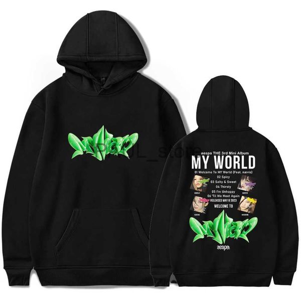 men's hoodies sweatshirts kpop aespa my world 2023 new album hoodie long sleeve streetwear men women sweatshirt fashion clothes x0720, Black
men's hoodies sweatshirts kpop aespa my world 2023 new album hoodie long sleeve streetwear men women sweatshirt fashion clothes x0720, Black