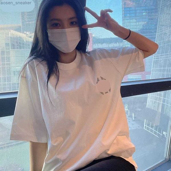 2023 cotton t-shirts spring new summer short sleeve loose tshirt soft shiny o-neck couple tee -1-5, White 
2023 cotton t-shirts spring new summer short sleeve loose tshirt soft shiny o-neck couple tee -1-5, White