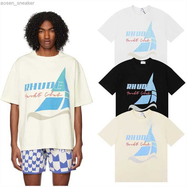 2023 summer rhude t-shirt men women flag sail print hip hop tags classic rhude letters tee top, White;black
2023 summer rhude t-shirt men women flag sail print hip hop tags classic rhude letters tee top, White;black