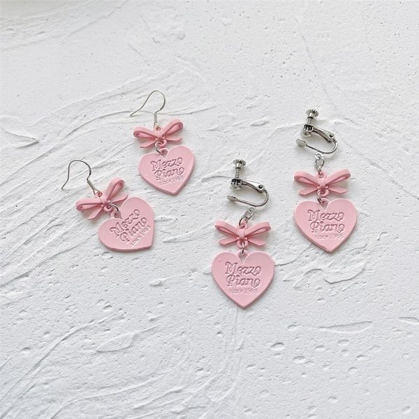 handmade girl heart inns love bow s925 earrings japanese cute daily student ear clip pink girl, Silver
handmade girl heart inns love bow s925 earrings japanese cute daily student ear clip pink girl, Silver